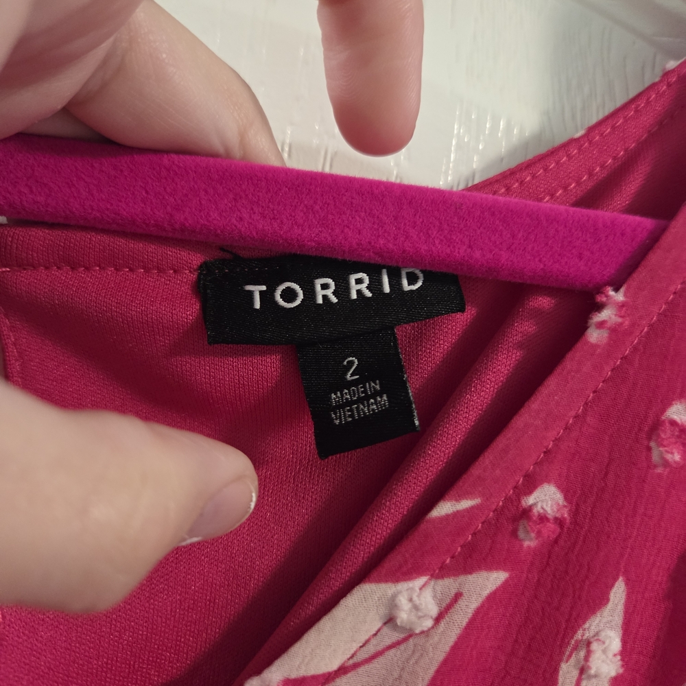 EUC Torrid Mini Clip Dot Babydoll Dress- Size 2x - Picture 11 of 13